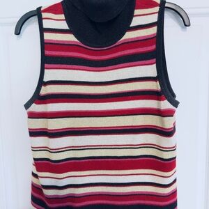 Striped Sleeveless Knit Top